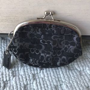 Coach Black Signature Coin Purse